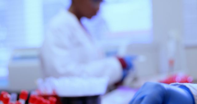 Scientist in Laboratory Analyzing Blood Samples - Download Free Stock Images Pikwizard.com