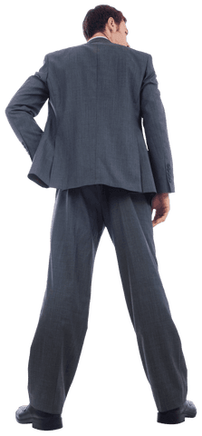 Transparent Confident Businessman in Suit