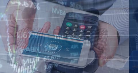 Digital Banking Across Phone and Data Analytics - Download Free Stock Images Pikwizard.com