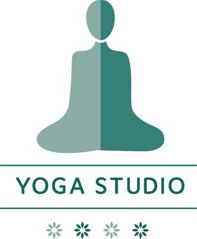 Human Silhouette Design Promoting Yoga Studio on Transparent Background