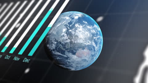 Global Data Processing Animation with Earth