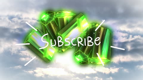 Vibrant Subscribe Animation with Glowing Crystals