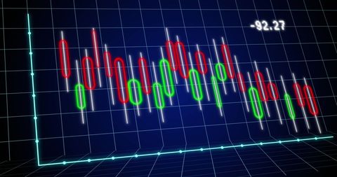 3D Financial Market Analysis with Declining Stock Graph - Download Free Stock Images Pikwizard.com