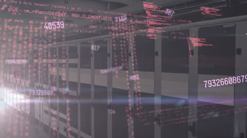 Digital Data Stream Reflecting Global Business Technology