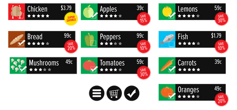 Transparent Digital Food Prices for Shopping - Download Free Stock Videos Pikwizard.com