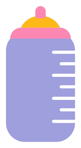 Colorful Icon of Baby Bottle on Transparent Background - Download Free Stock Videos Pikwizard.com