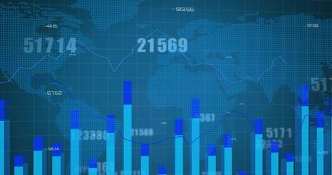 Digital Data Overlay on World Map Representing Global Analytics - Download Free Stock Images Pikwizard.com