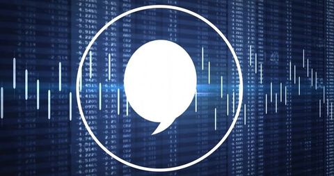 Speech Bubble Overlay on Digital Financial Data in Tech Concept - Download Free Stock Images Pikwizard.com