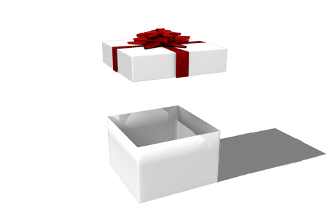 Transparent Gift Box with Red Ribbon - Download Free Stock Videos Pikwizard.com