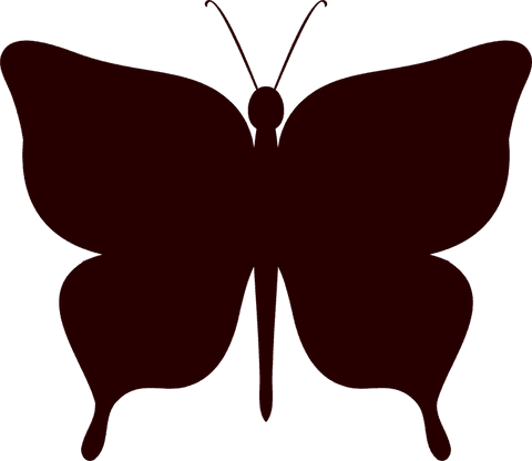 Elegant transparent butterfly silhouette vector design