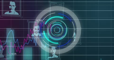 Biometric Data and Financial Analysis Digital Interface
