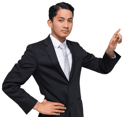Businessman Interacting with Transparent Virtual Interface Technology - Download Free Stock Videos Pikwizard.com