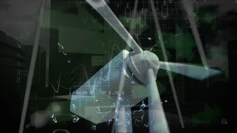 Digital Animation of Wind Turbine and Data Charts