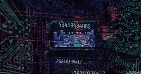 Digital Data Processing Integration with Electronic Circuit Design - Download Free Stock Images Pikwizard.com