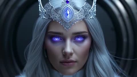 Mystical Ruler Harnessing Ethereal Violet Energy