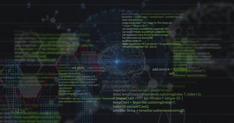 abstract data visualization with code overlay in futuristic interface - Download Free Stock Images Pikwizard.com