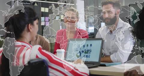 Diverse Business Team Collaborating on Global Strategy