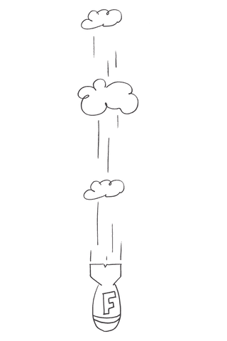 transparent illustration of bomb falling through clouds in vector style - Download Free Stock Videos Pikwizard.com