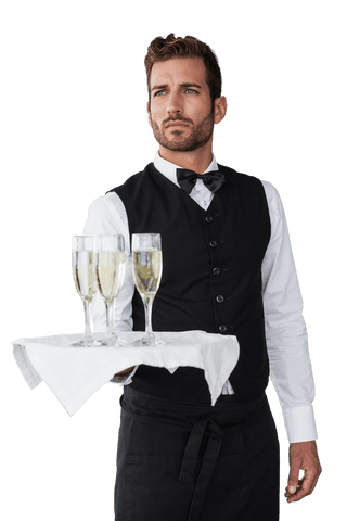 transparent waiter holding champagne tray at elegant event - Download Free Stock Videos Pikwizard.com