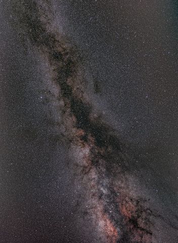 Vibrant milky way galaxy stretching across night sky