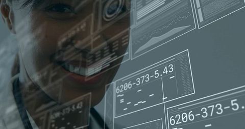Female doctor interacting with holographic medical panels on futuristic ar health dashboard