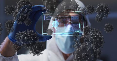 Scientist Analyzing Virus Data in Protective Gear - Download Free Stock Images Pikwizard.com