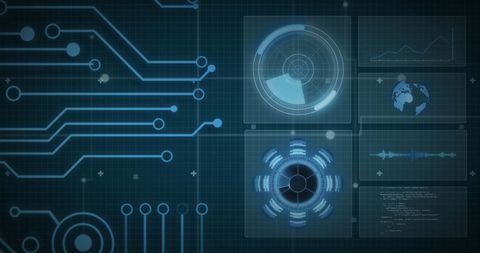 futuristic digital interface with global data processing elements - Download Free Stock Images Pikwizard.com