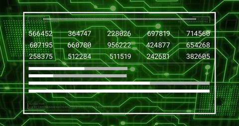 Digital Data Display Overlays on Circuit Board Background - Download Free Stock Images Pikwizard.com