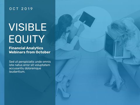 Visible Equity Financial Analytics Webinar Promotion - Download Free Stock Templates Pikwizard.com
