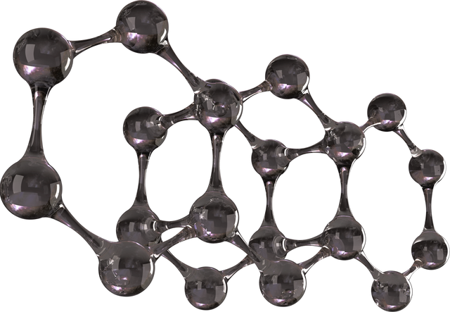 Close-Up of Transparent Abstract Molecule Model Black Background - Download Free Stock Videos Pikwizard.com