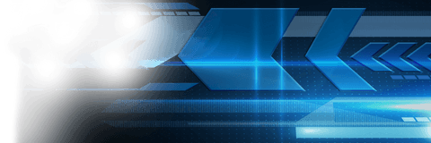 Futuristic blue tech abstract on transparent background