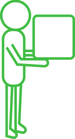 green figure holding box vector illustration transparent background - Download Free Stock Videos Pikwizard.com
