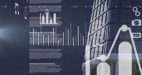 abstract financial graphs and business skyscraper - Download Free Stock Images Pikwizard.com