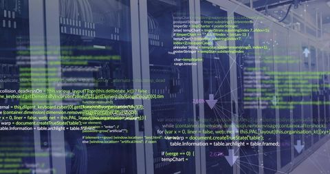 Data Processing Network in a Modern Server Room - Download Free Stock Images Pikwizard.com