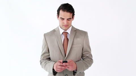 Business Professional Texting on Smartphone