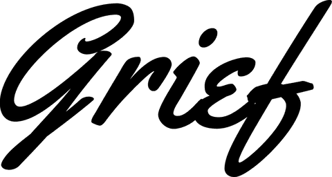 Grief Text on Transparent Background Vector Illustration