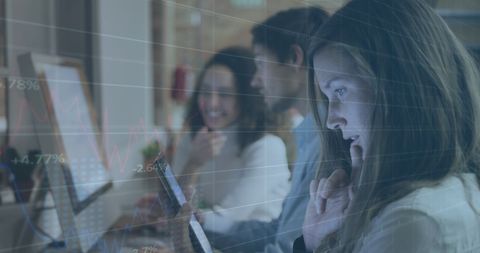 Diverse Team in Digital Data Analysis and Strategy Planning