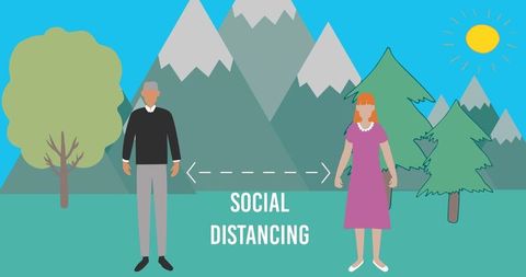Illustrative Guide to Social Distancing in Outdoor Environments