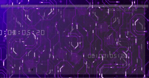 Futuristic Circuit Pattern with Matrix Countdown - Download Free Stock Images Pikwizard.com