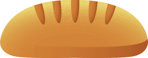 Vector illustration of bread icon on transparent background