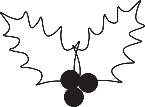 Simple Transparent Holilly Illustration for Festive Design - Download Free Stock Videos Pikwizard.com