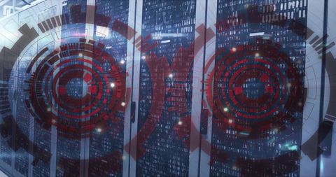 Futuristic Data Processing with High-Tech Server Arrays - Download Free Stock Images Pikwizard.com