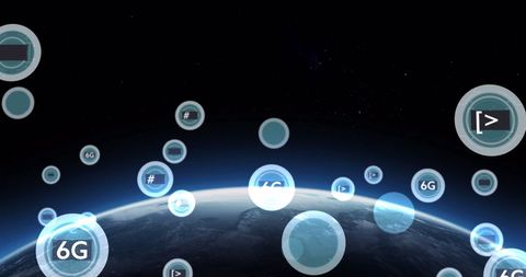 Futuristic 6G Technology on Earth - Download Free Stock Images Pikwizard.com