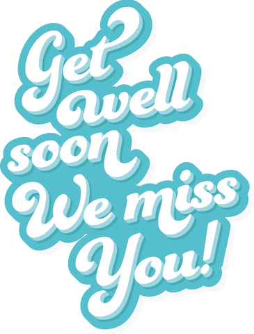 get well soon we miss you text overlay in blue on transparent background - Download Free Stock Videos Pikwizard.com