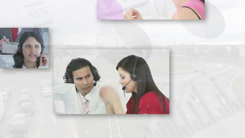 Diverse Team Collaborates in Virtual Office with Modern Technology