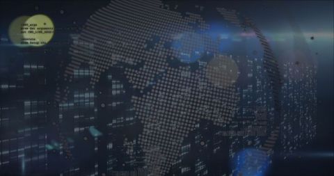 3D Globe with Dotted World Map in Virtual Data Space - Download Free Stock Images Pikwizard.com