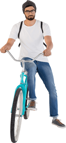 Transparent Background Person Riding Bicycle Leisure Portrayal
