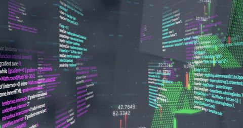 Financial Data Processing Over Futuristic Cityscape - Download Free Stock Images Pikwizard.com