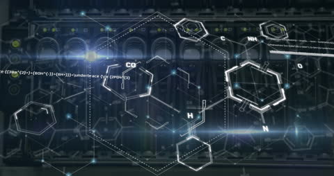 Chemical Structures Amidst Data Processing on Computer Server