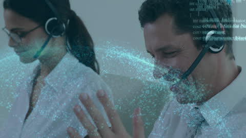 Customer Support Executives with Virtual Data Interface